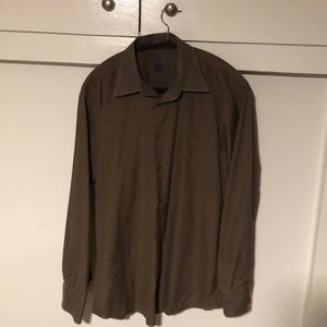 Men’s Calvin Klein brown button-down dress shirt
